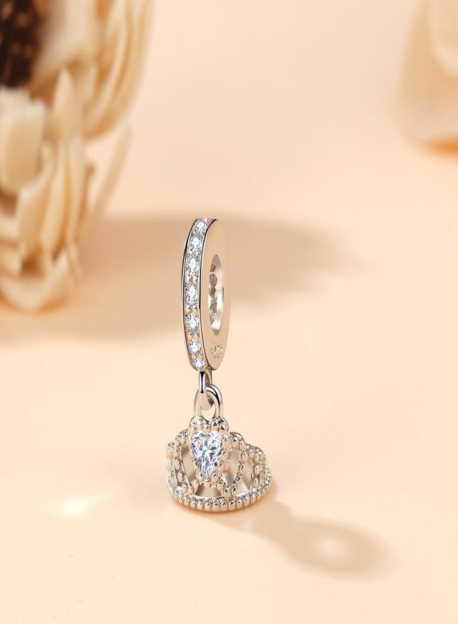 SHBOAZED Princess Queen Crown Charm Fit Pandora Charms Bracelet Birthday Gifts for Women Mother Girlfriend Daughter April - Image 2